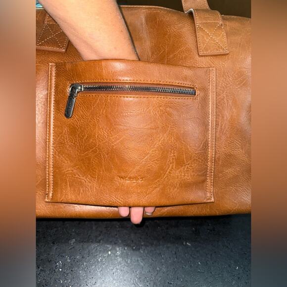 NEW Wrangler Brown Aztec Southwestern tapestry BAG SET WEEKEND DUFFLE & PURSE - Picture 6 of 15